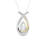 1.5CTW Pear Shaped Lab Grown Diamond (F/VS) Fancy Pendant in 14K Gold