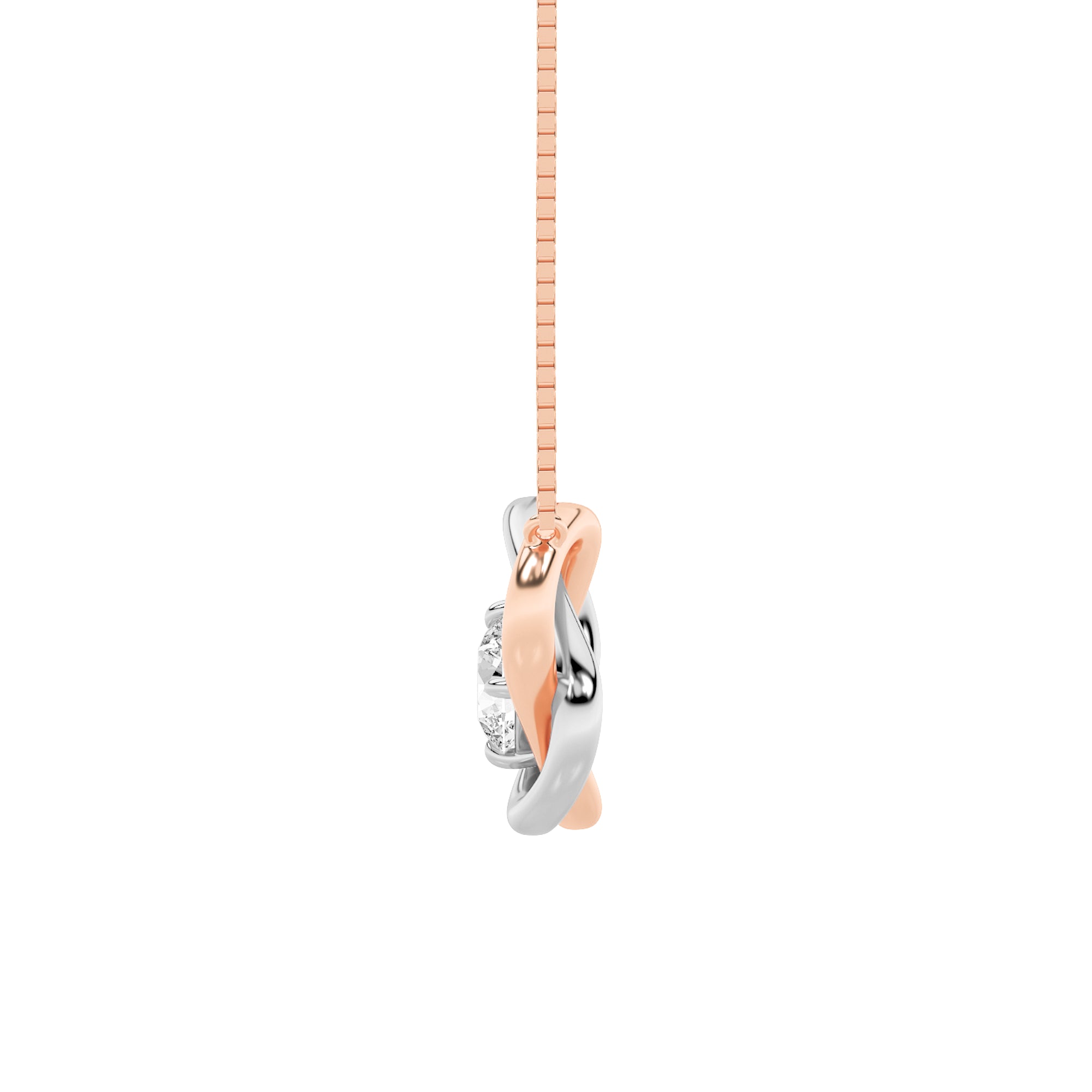 1CTW Round Shaped Lab Grown Diamond (F/VS)  Necklace in 14K Gold