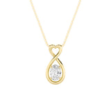 1CTW Oval Shaped Lab Grown Diamond (G/VS) Fancy Solitaire Pendant in 14K Gold