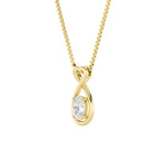 1CTW Oval Shaped Lab Grown Diamond (G/VS) Fancy Solitaire Pendant in 14K Gold