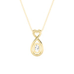 1CTW Oval Shaped Lab Grown Diamond (G/VS) Fancy Solitaire Pendant in 14K Gold