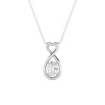 1CTW Oval Shaped Lab Grown Diamond (F/VS) Fancy Solitaire Pendant in 14K Gold