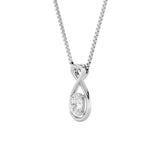 1CTW Oval Shaped Lab Grown Diamond (F/VS) Fancy Solitaire Pendant in 14K Gold
