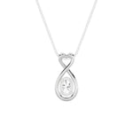 1CTW Oval Shaped Lab Grown Diamond (F/VS) Fancy Solitaire Pendant in 14K Gold