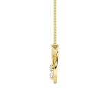 1CTW Oval Shaped Lab Grown Diamond (F/VS) Fancy Solitaire Pendant in 14K Gold