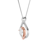 1.5CTW Pear Shaped Lab Grown Diamond (F/VVS) Fancy Solitaire Pendant in 14K Gold