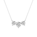 2CTW Round Shaped Lab Grown Diamond (F/VS) Three Stone Necklace in 14K Gold