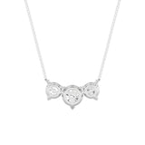 2CTW Round Shaped Lab Grown Diamond (F/VS) Three Stone Necklace in 14K Gold