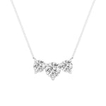 4.5CTW Round Shaped Lab Grown Diamond (F/VS) Seven Stone Necklace in 14K Gold
