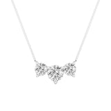 4.5CTW Round Shaped Lab Grown Diamond (F/VS) Seven Stone Necklace in 14K Gold