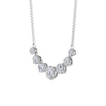 4.5CTW Round Shaped Lab Grown Diamond (F/VS) Seven Stone Necklace in 14K Gold