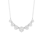 4.5CTW Round Shaped Lab Grown Diamond (F/VS) Seven Stone Necklace in 14K Gold