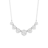 4.5CTW Round Shaped Lab Grown Diamond (F/VS) Seven Stone Necklace in 14K Gold
