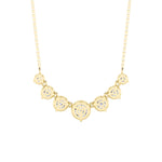 4.5CTW Round Shaped Lab Grown Diamond (F/VS) Seven Stone Necklace in 14K Gold