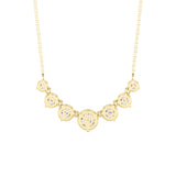 4.5CTW Round Shaped Lab Grown Diamond (F/VS) Seven Stone Necklace in 14K Gold