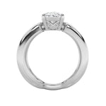 2CTW Oval Shaped Lab Grown Diamond (F/VS) Criss Cross Fancy Solitaire Ring in 14K Gold