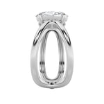 2CTW Oval Shaped Lab Grown Diamond (F/VS) Criss Cross Fancy Solitaire Ring in 14K Gold