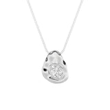 1CTW Oval Shaped Lab Grown Diamond (F/VVS) Organic Design Solitaire Pendant in 14K Gold