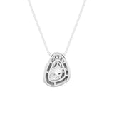 1CTW Oval Shaped Lab Grown Diamond (F/VVS) Organic Design Solitaire Pendant in 14K Gold