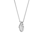 1CTW Pear Shaped Lab Grown Diamond (F/VS) Organic Design Solitaire Pendant in 14K Gold
