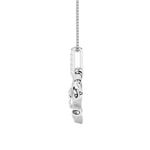 1CTW Oval Shaped Lab Grown Diamond (F/VS) Organic Design Solitaire Pendant in 14K Gold