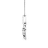1CTW Oval Shaped Lab Grown Diamond (F/VS) Organic Design Solitaire Pendant in 14K Gold