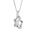 1CTW Oval Shaped Lab Grown Diamond (F/VS) Organic Design Solitaire Pendant in 14K Gold