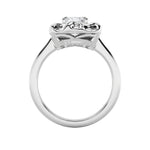 1.5CTW Emerald Shaped Lab Grown Diamond (F/VS) Organic Design Solitaire Ring in 14K Gold