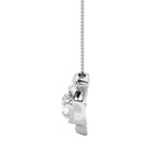 1CTW Round Shaped Lab Grown Diamond (F/VS) Organic Design Solitaire Pendant in 14K Gold