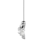 1CTW Round Shaped Lab Grown Diamond (F/VS) Organic Design Solitaire Pendant in 14K Gold