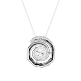1CTW Round Shaped Lab Grown Diamond (F/VS) Organic Design Solitaire Pendant in 14K Gold