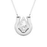 1CTW Pear Shaped Lab Grown Diamond (F/VS)  Necklace in 14K Gold