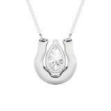 1CTW Pear Shaped Lab Grown Diamond (F/VS)  Necklace in 14K Gold