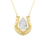 1CTW Pear Shaped Lab Grown Diamond (F/VS)  Necklace in 14K Gold