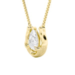 1CTW Pear Shaped Lab Grown Diamond (F/VS)  Necklace in 14K Gold