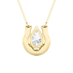 1CTW Pear Shaped Lab Grown Diamond (F/VS)  Necklace in 14K Gold
