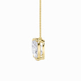 2CTW Pear Shaped Lab Grown Diamond (F/VS) Heart Shaped Necklace in 14K Gold