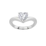 1CTW Heart Shaped Lab Grown Diamond (F/VS) Heart Shaped Ring in 14K Gold