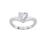 1CTW Heart Shaped Lab Grown Diamond (F/VS) Heart Shaped Ring in 14K Gold