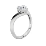 1CTW Heart Shaped Lab Grown Diamond (F/VS) Heart Shaped Ring in 14K Gold