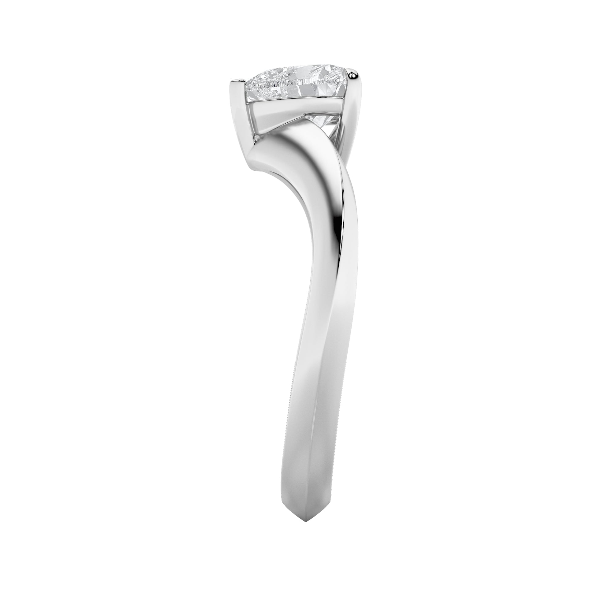 1CTW Heart Shaped Lab Grown Diamond (F/VS) Heart Shaped Ring in 14K Gold