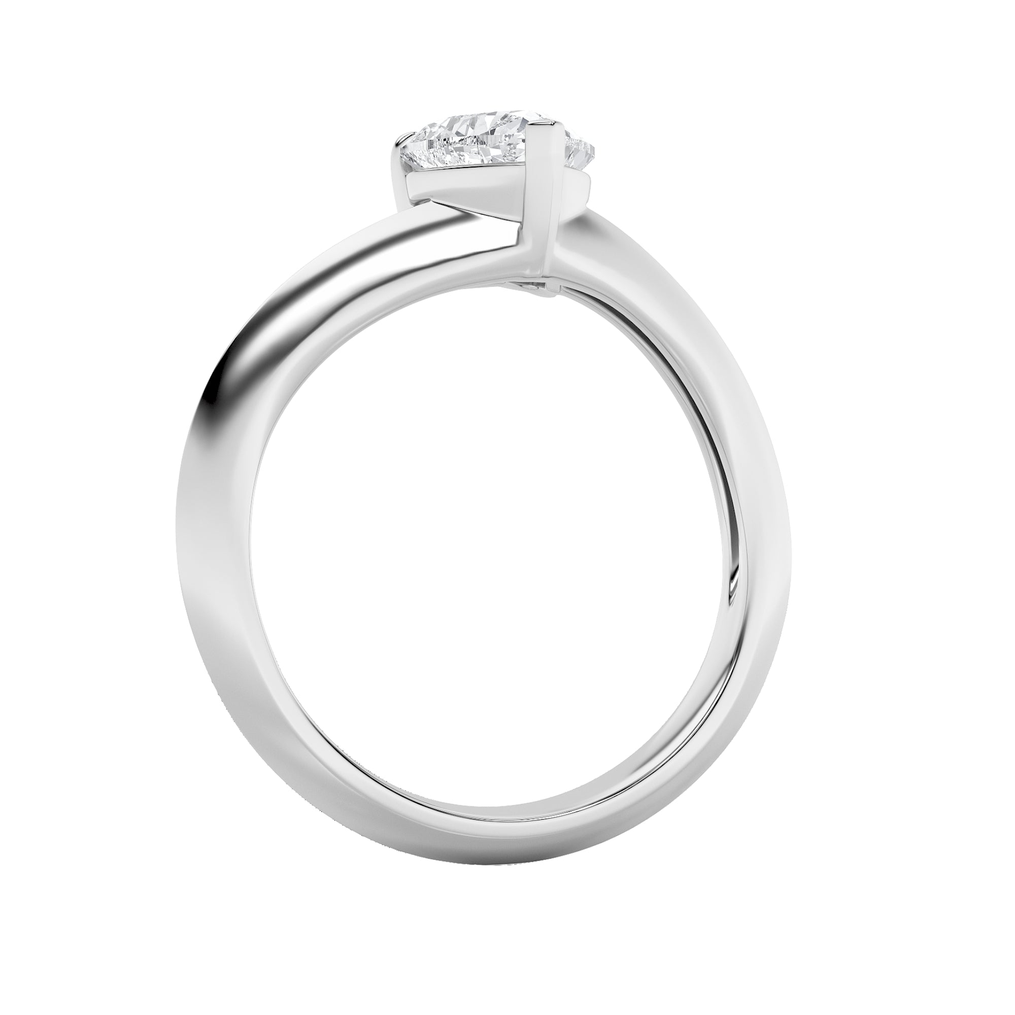 1CTW Heart Shaped Lab Grown Diamond (F/VS) Heart Shaped Ring in 14K Gold