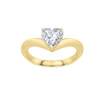 1CTW Heart Shaped Lab Grown Diamond (F/VS) Heart Shaped Ring in 14K Gold