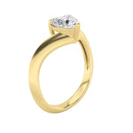 1CTW Heart Shaped Lab Grown Diamond (F/VS) Heart Shaped Ring in 14K Gold