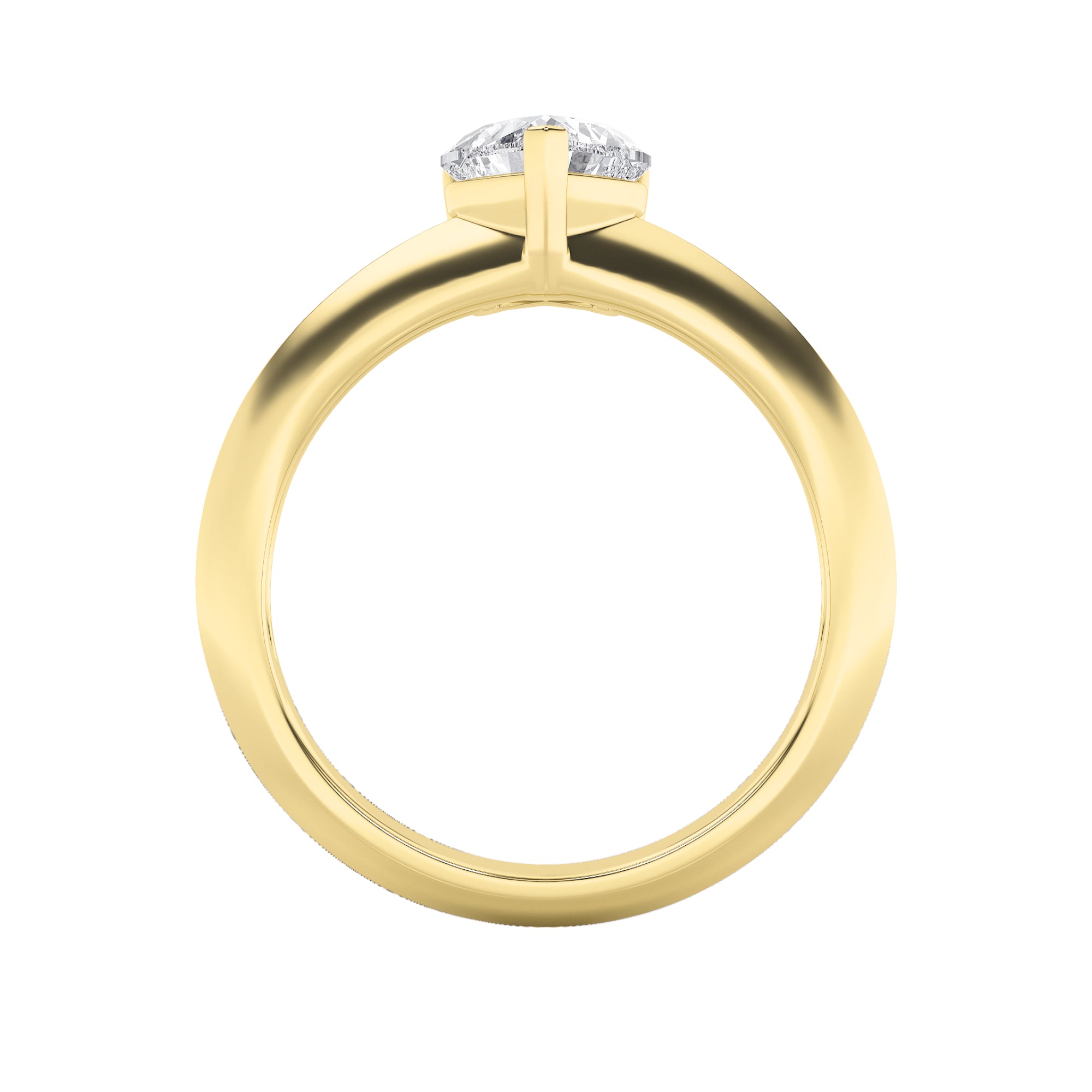 1CTW Heart Shaped Lab Grown Diamond (F/VS) Heart Shaped Ring in 14K Gold