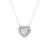 1.25CTW Heart Shaped Lab Grown Diamond (F/VS) Heart Shaped Pendant in 14K Gold
