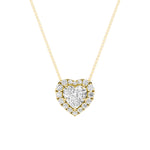 1.25CTW Heart Shaped Lab Grown Diamond (F/VS) Heart Shaped Pendant in 14K Gold