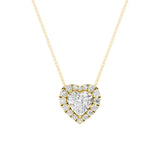 1.25CTW Heart Shaped Lab Grown Diamond (F/VS) Heart Shaped Pendant in 14K Gold
