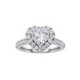 1.5CTW Heart Shaped Lab Grown Diamond (F/VS) Heart Shaped Ring in 14K Gold