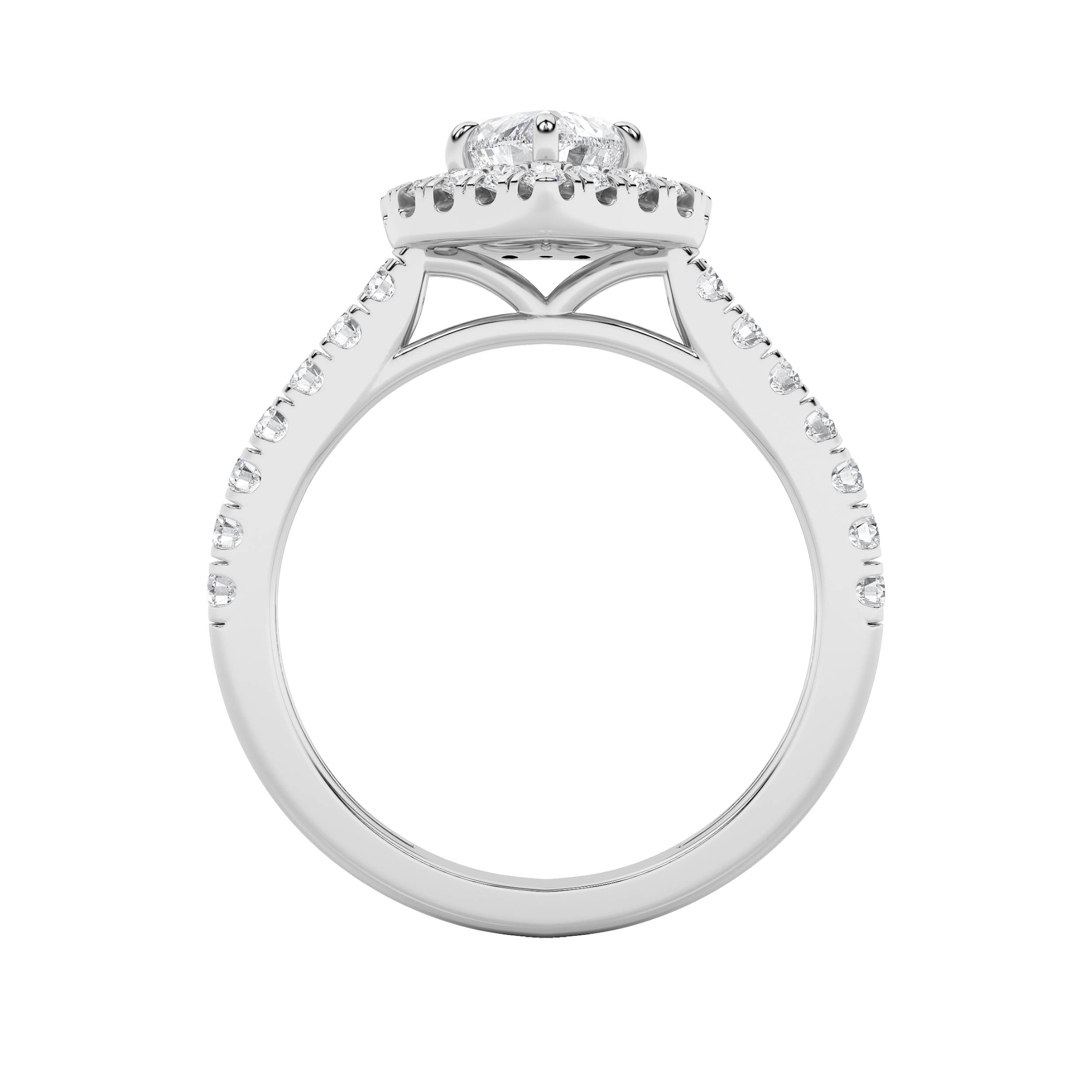 1.5CTW Heart Shaped Lab Grown Diamond (F/VS) Heart Shaped Ring in 14K Gold